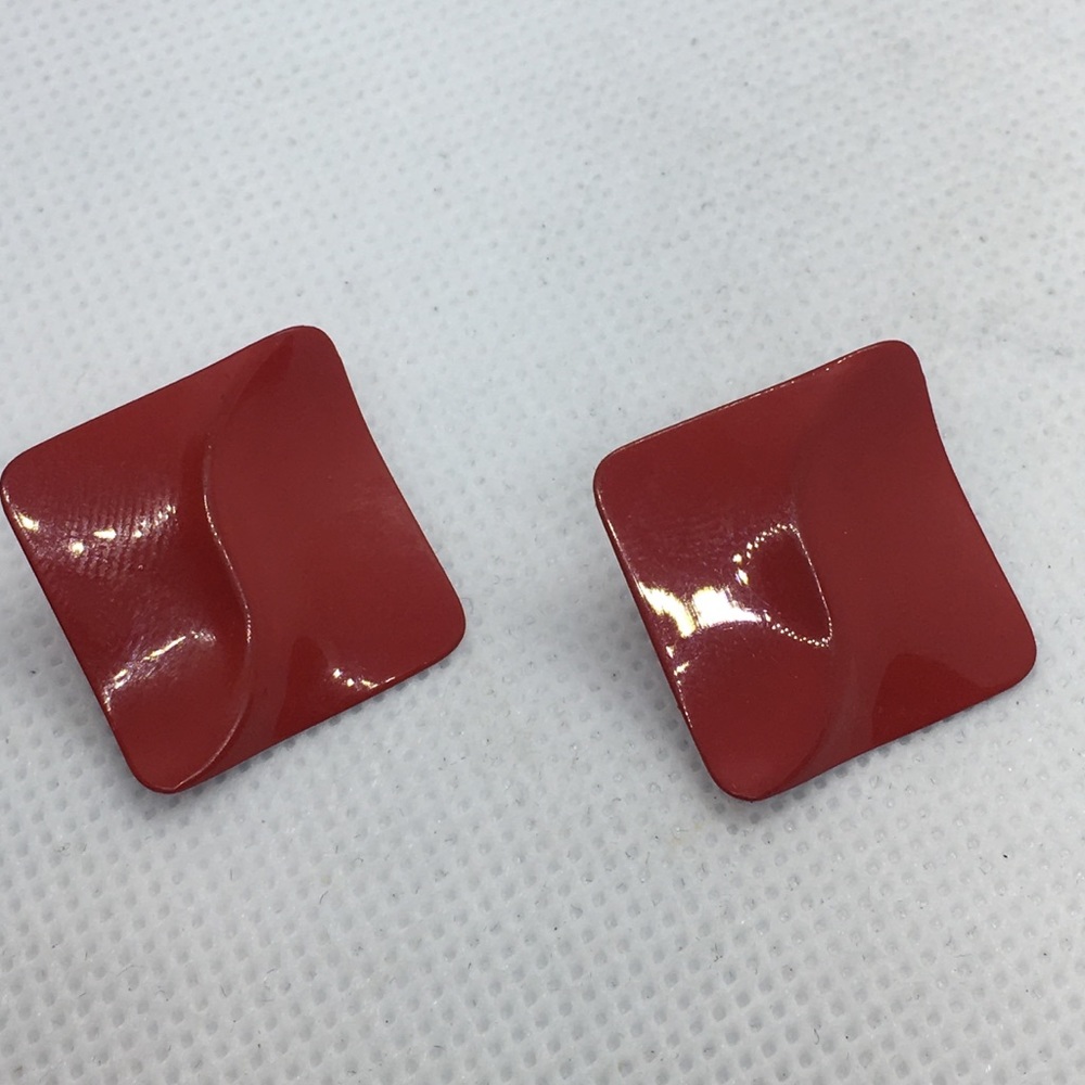 4 for $12: Retro Red Post Earrings